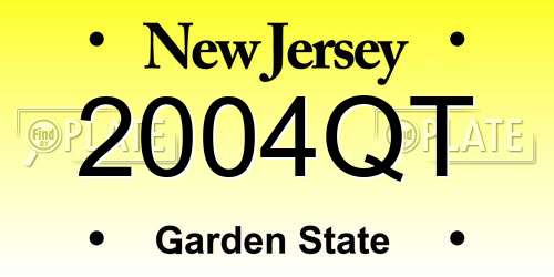 2004QT New Jersey License Plate