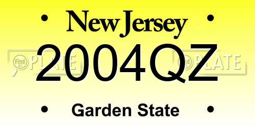 2004QZ New Jersey License Plate