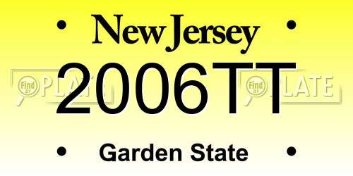 2006TT New Jersey License Plate