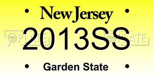 2013SS New Jersey License Plate