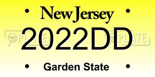 2022DD New Jersey License Plate