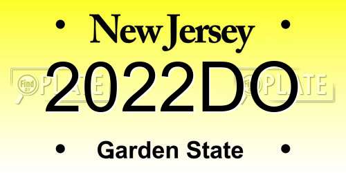 2022DO New Jersey License Plate