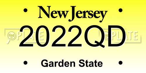 2022QD New Jersey License Plate