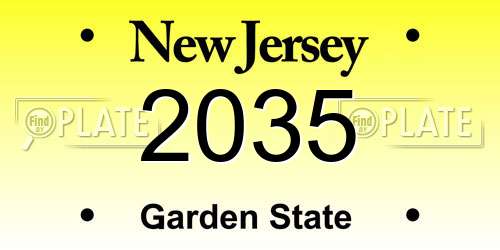 2035 New Jersey License Plate