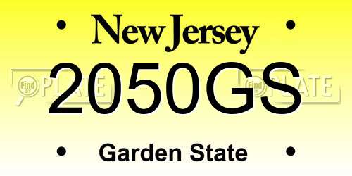 2050GS New Jersey License Plate