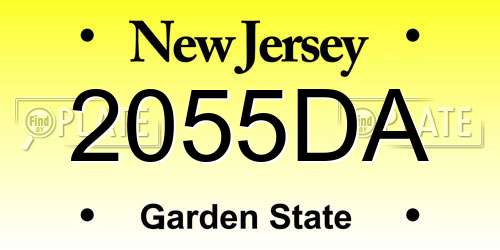2055DA New Jersey License Plate