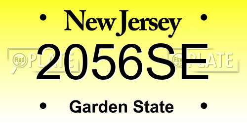 2056SE New Jersey License Plate