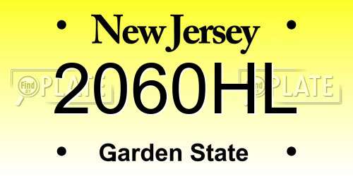 2060HL New Jersey License Plate