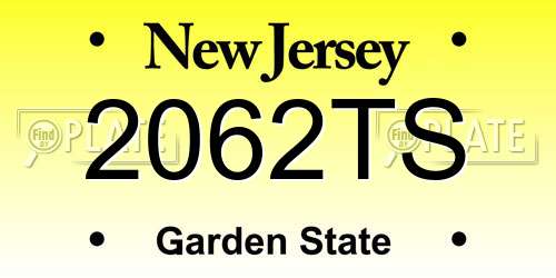 2062TS New Jersey License Plate