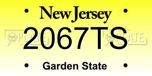 2067TS New Jersey License Plate