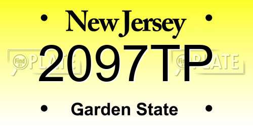 2097TP New Jersey License Plate