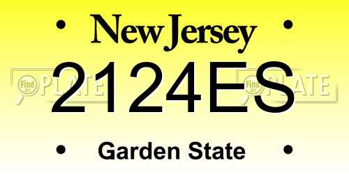 2124ES New Jersey License Plate