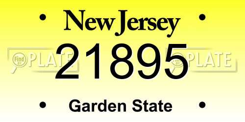 21895 New Jersey License Plate