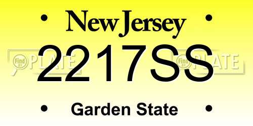 2217SS New Jersey License Plate