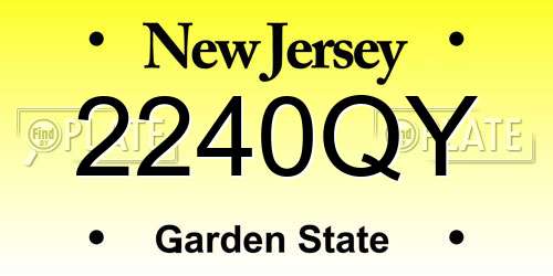 2240QY New Jersey License Plate