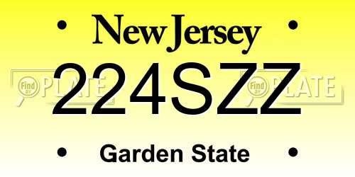 224SZZ New Jersey License Plate