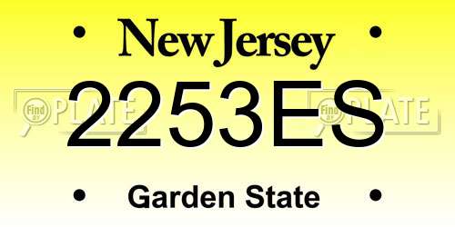 2253ES New Jersey License Plate