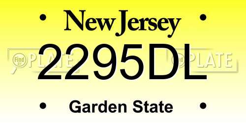 2295DL New Jersey License Plate