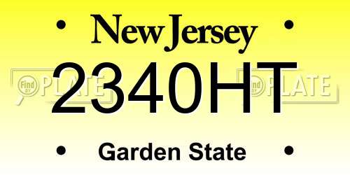 2340HT New Jersey License Plate