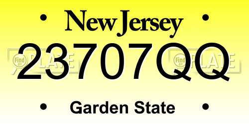 23707QQ New Jersey License Plate