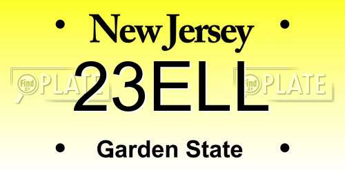 23ELL New Jersey License Plate