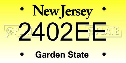 2402EE New Jersey License Plate