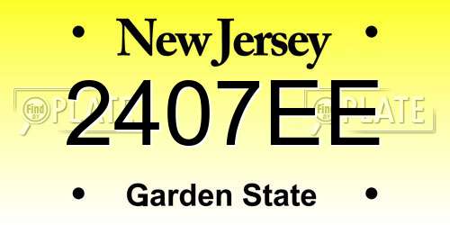 2407EE New Jersey License Plate