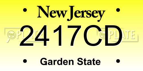 2417CD New Jersey License Plate