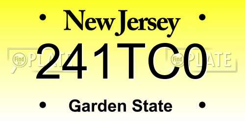 241TC0 New Jersey License Plate