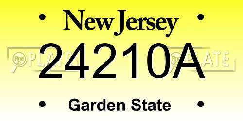 24210A New Jersey License Plate