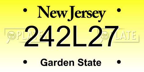 242L27 New Jersey License Plate