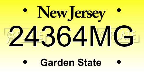 24364MG New Jersey License Plate