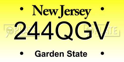 244QGV New Jersey License Plate