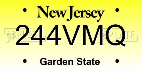 244VMQ New Jersey License Plate