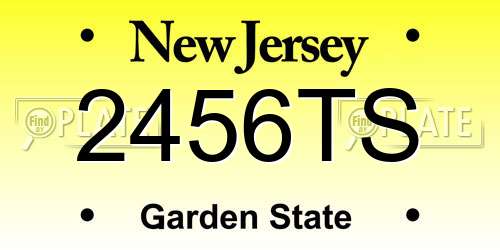 2456TS New Jersey License Plate