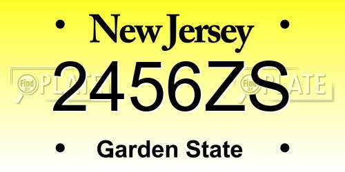 2456ZS New Jersey License Plate