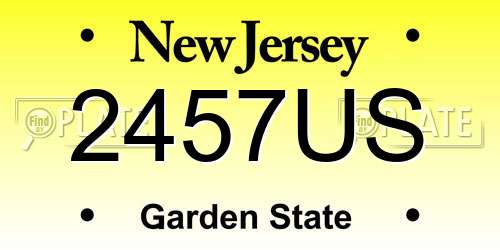 2457US New Jersey License Plate
