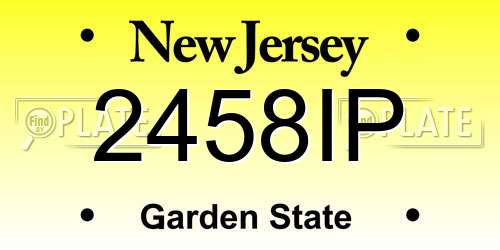 2458IP New Jersey License Plate