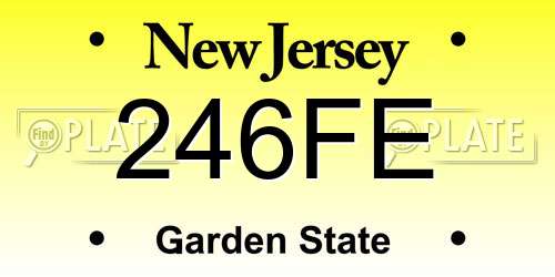 246FE New Jersey License Plate