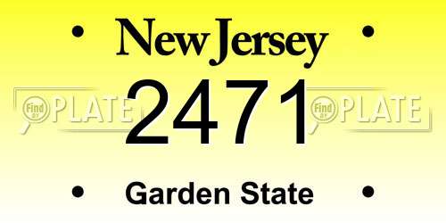 2471 New Jersey License Plate