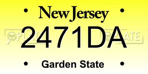 2471DA New Jersey License Plate