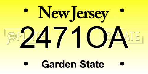 2471OA New Jersey License Plate