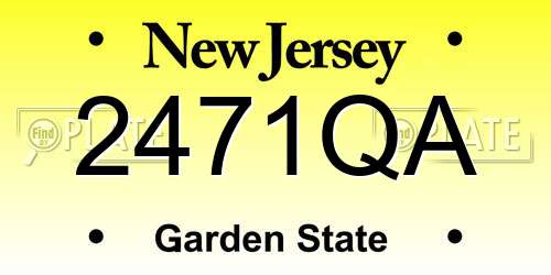 2471QA New Jersey License Plate