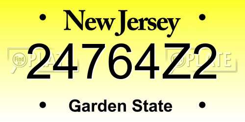 24764Z2 New Jersey License Plate