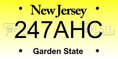 247AHC New Jersey License Plate