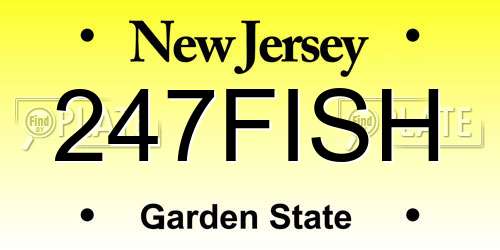 247FISH New Jersey License Plate