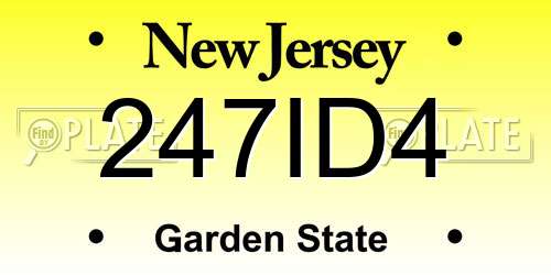 247ID4 New Jersey License Plate
