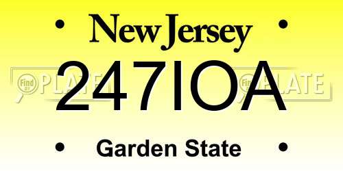 247IOA New Jersey License Plate