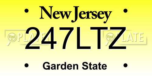 247LTZ New Jersey License Plate