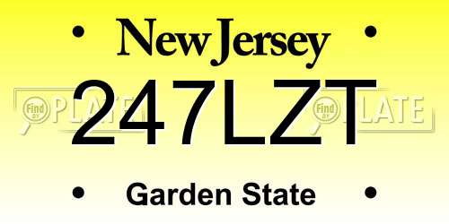 247LZT New Jersey License Plate